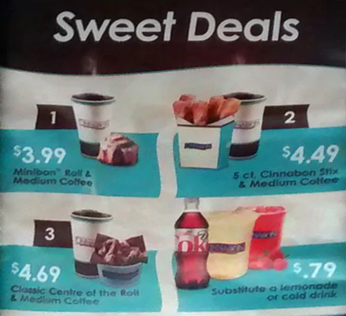 Cinnabon Menu