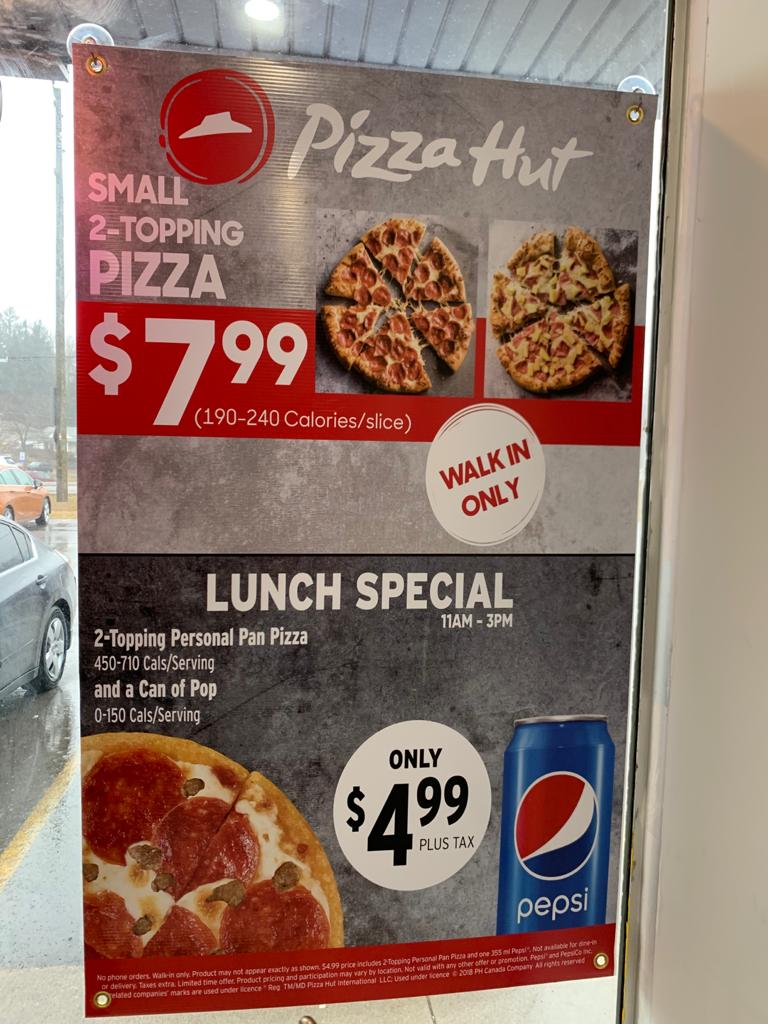 Pizza Hut Menu