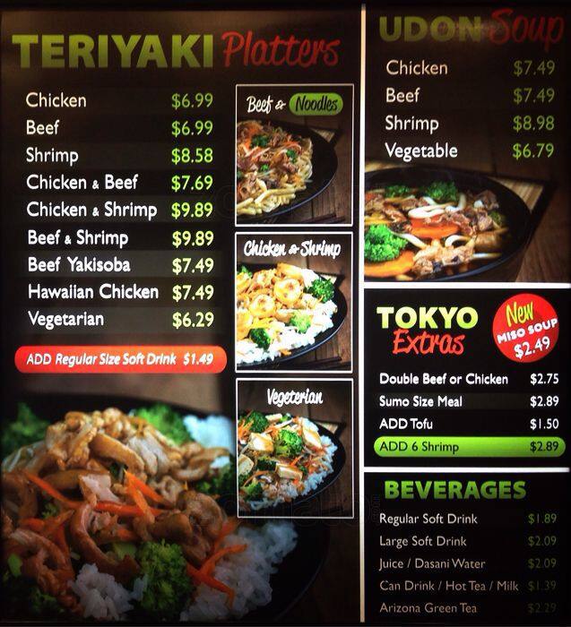 Tokyo Grill Express Menu