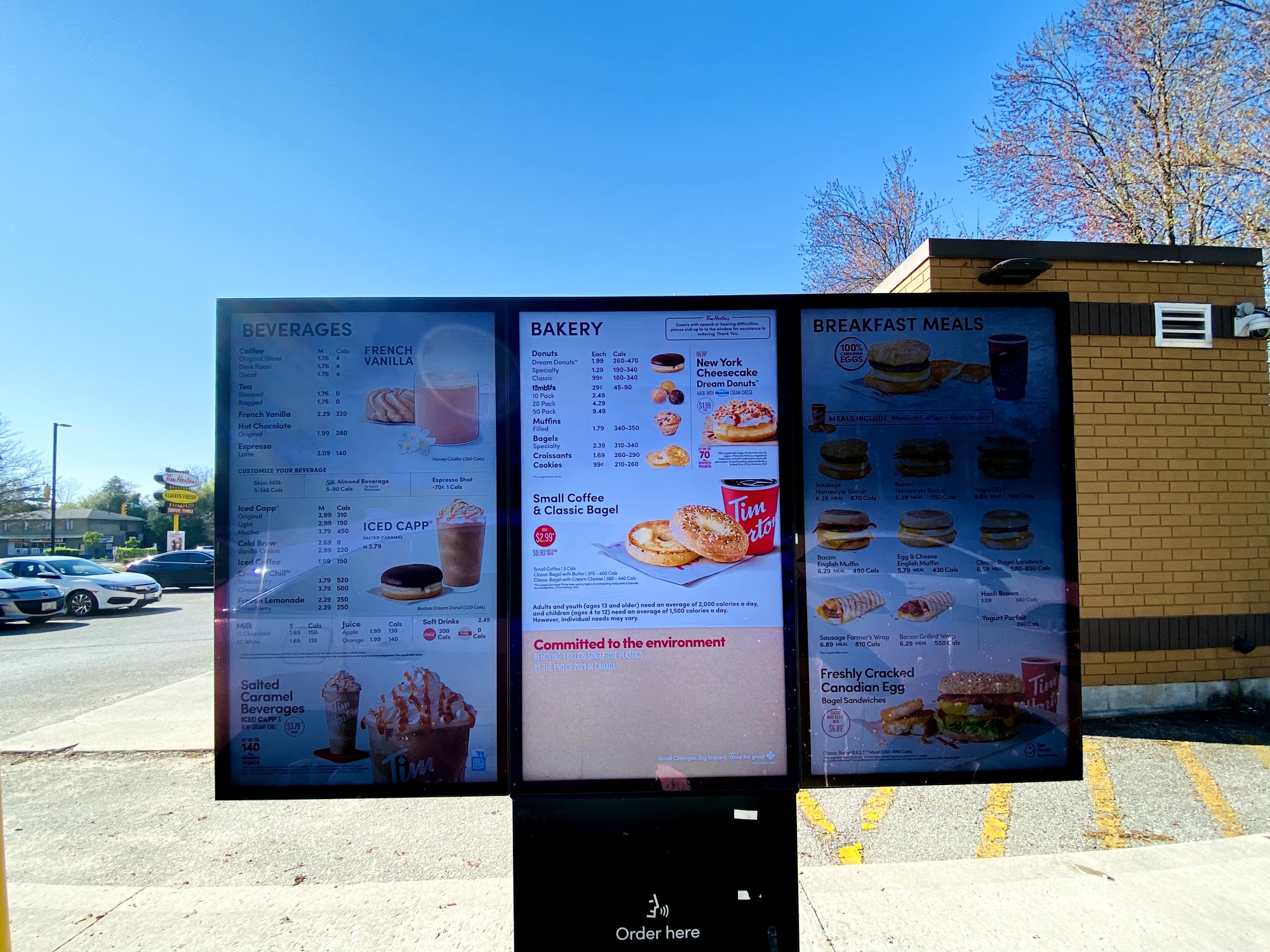 Tim Hortons Menu