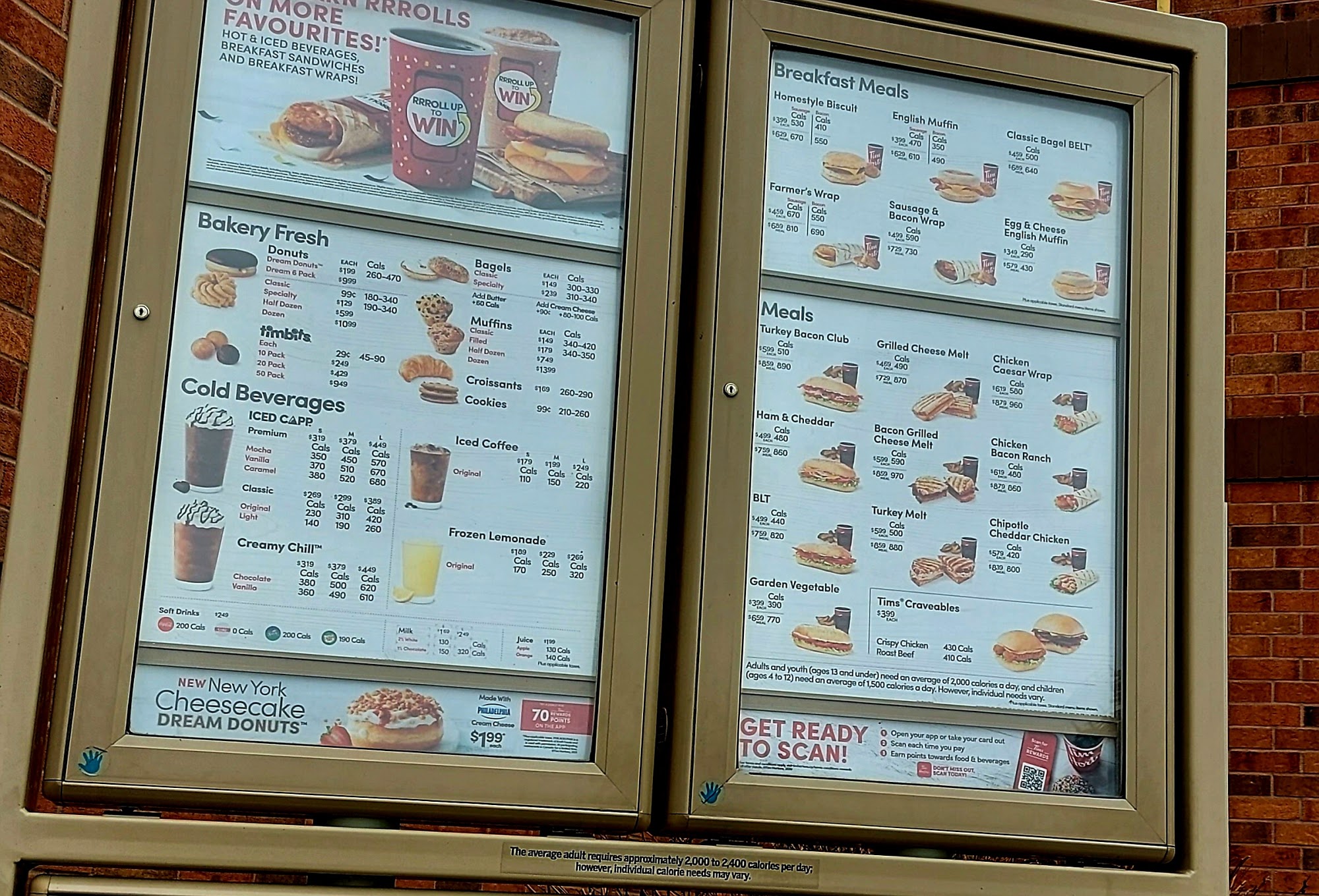 Tim Hortons Menu