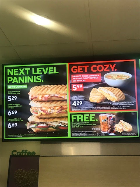 Subway Menu