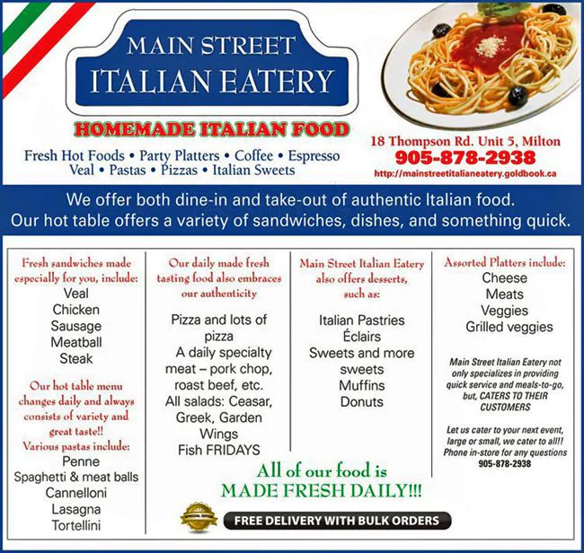 Main Street Donuts & Bakery Menu