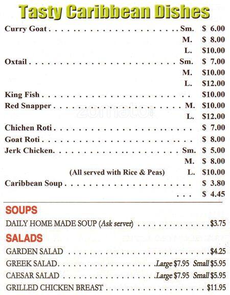 Elias Restaurant & Tavern Menu