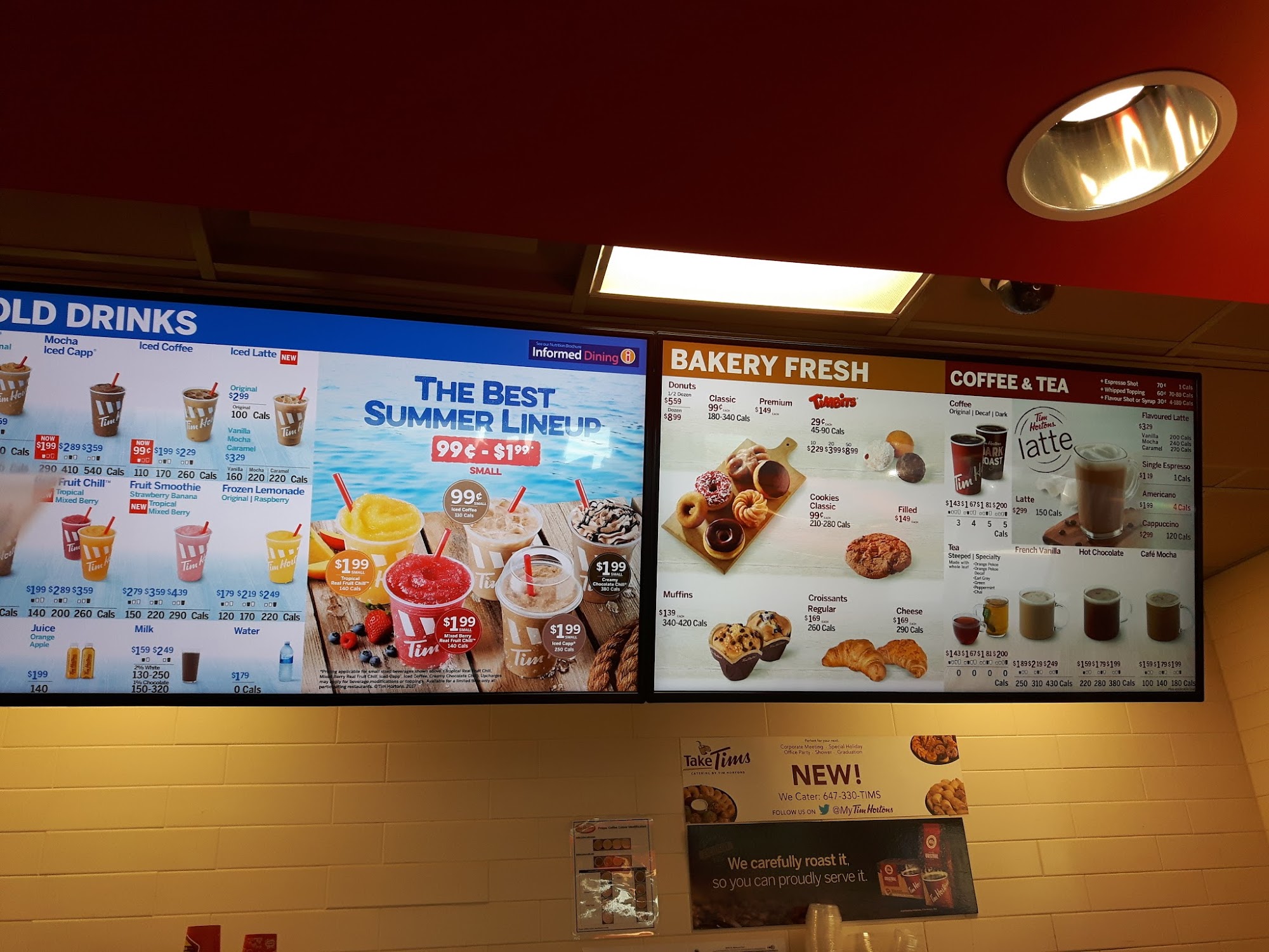 Tim Hortons Menu