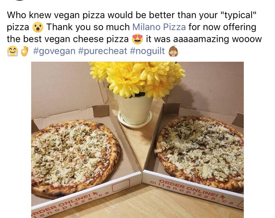 Milano Pizzeria Menu