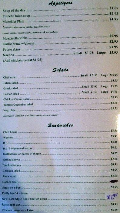 Max Cafe Bar & Grill Menu