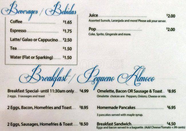 Sabores Tradicionais Menu