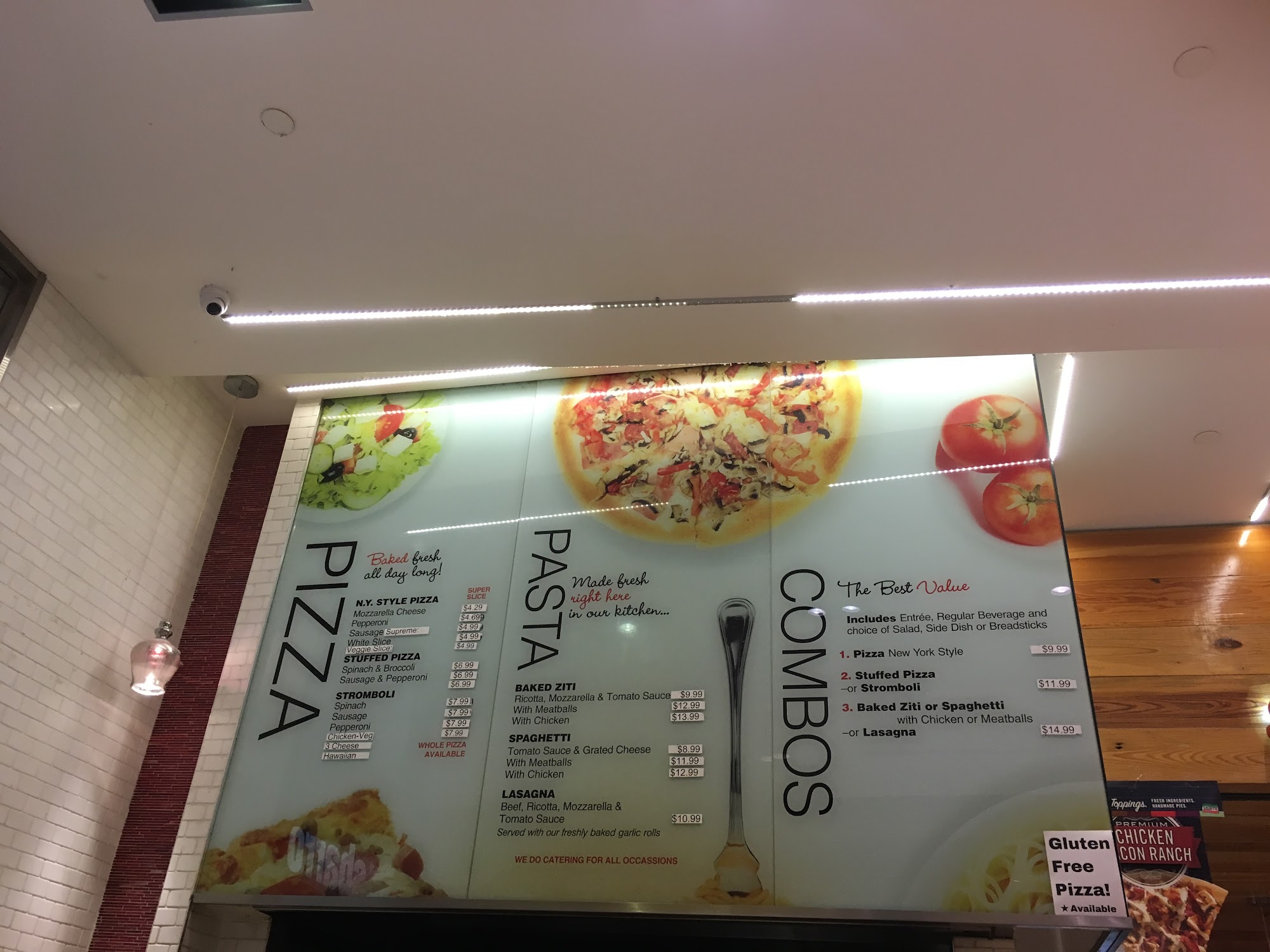 Sbarro Menu