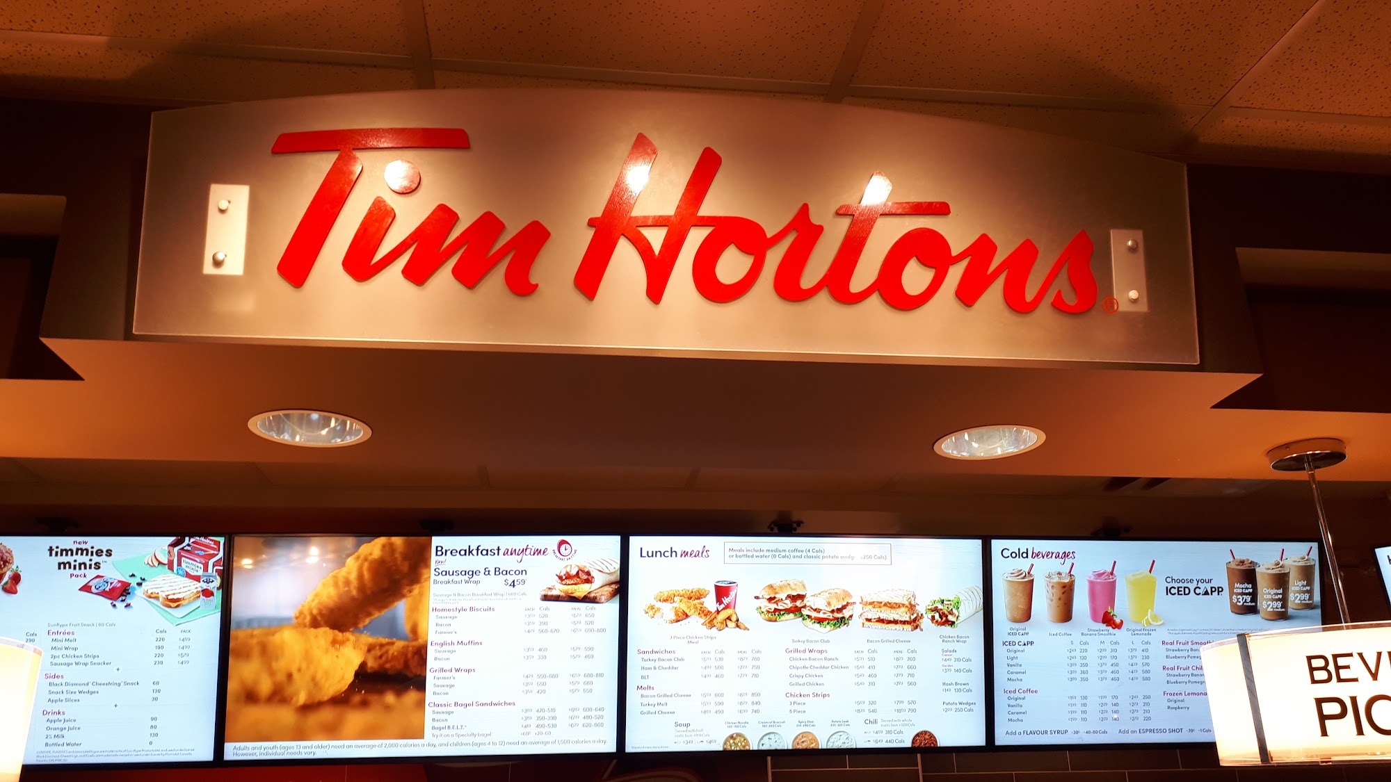 Tim Hortons Menu