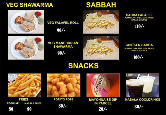 Shawarma Hub Menu