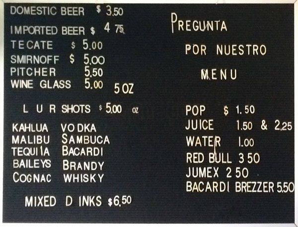 El rincón de la boca Menu