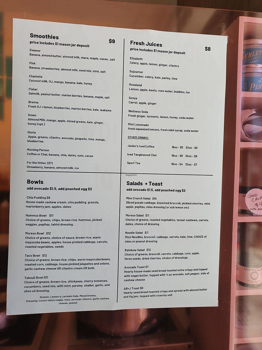 Rawdacious Desserts Menu