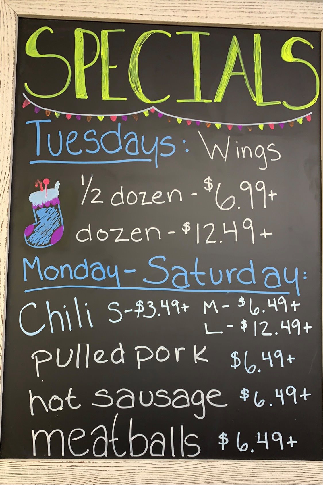 Coach Light Delicatessen Menu