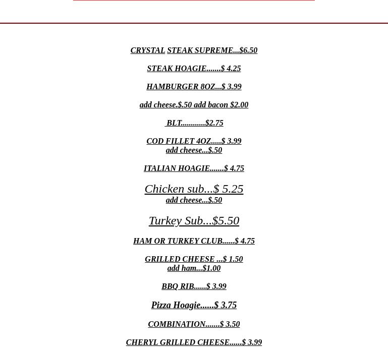 Goal Post Restaurant & Lounge Menu