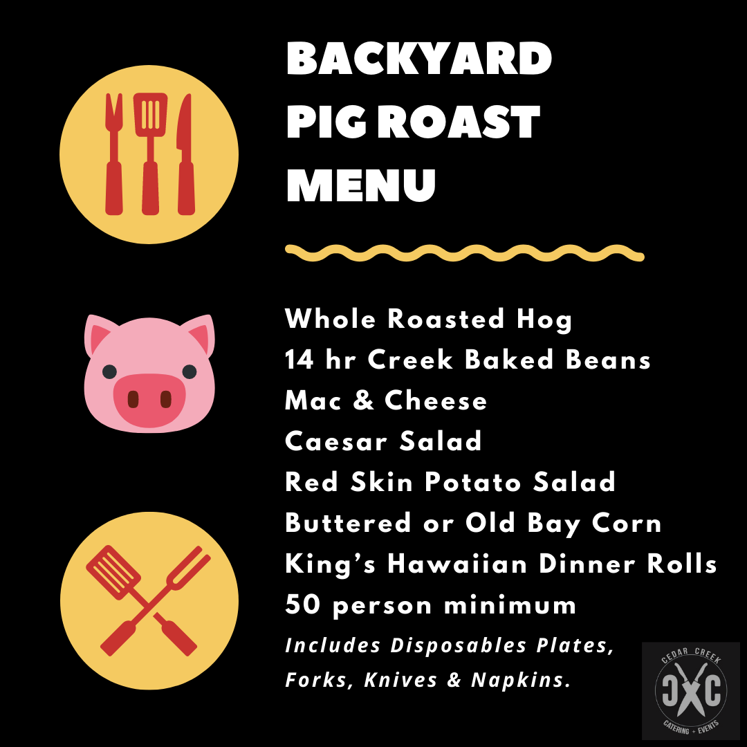 Cedar Creek Catering & Events Menu
