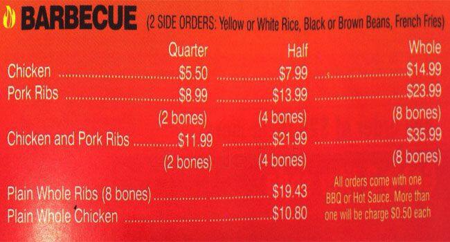 Pollo a la Brasa Menu