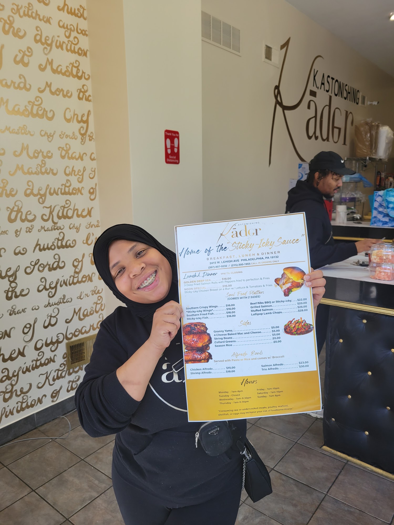 K. Astonishing Kader Menu