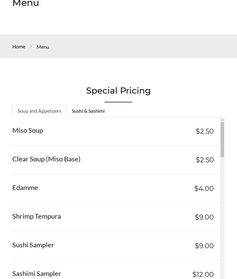 Hong Kong Gourmet Menu