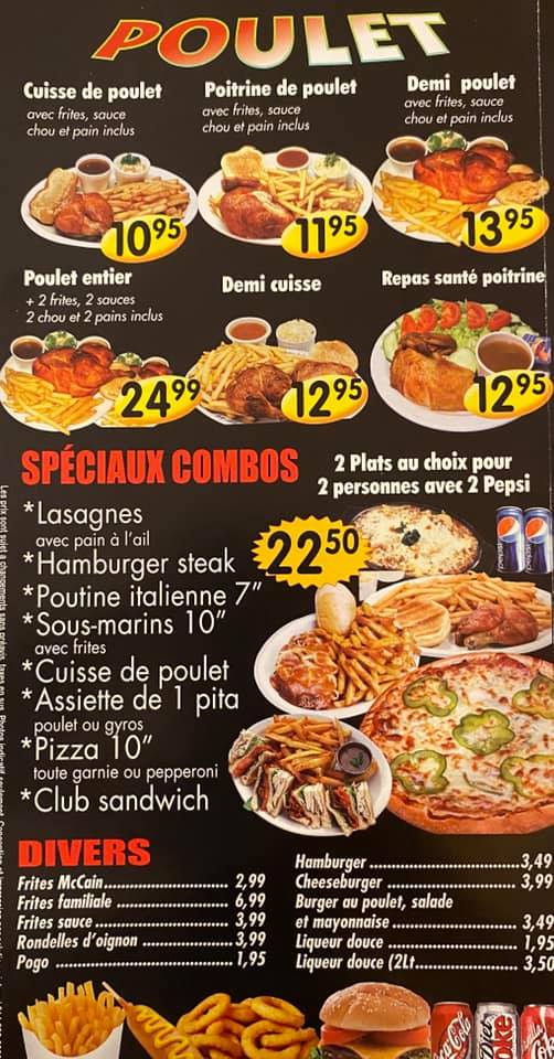 Bona Pizza Menu