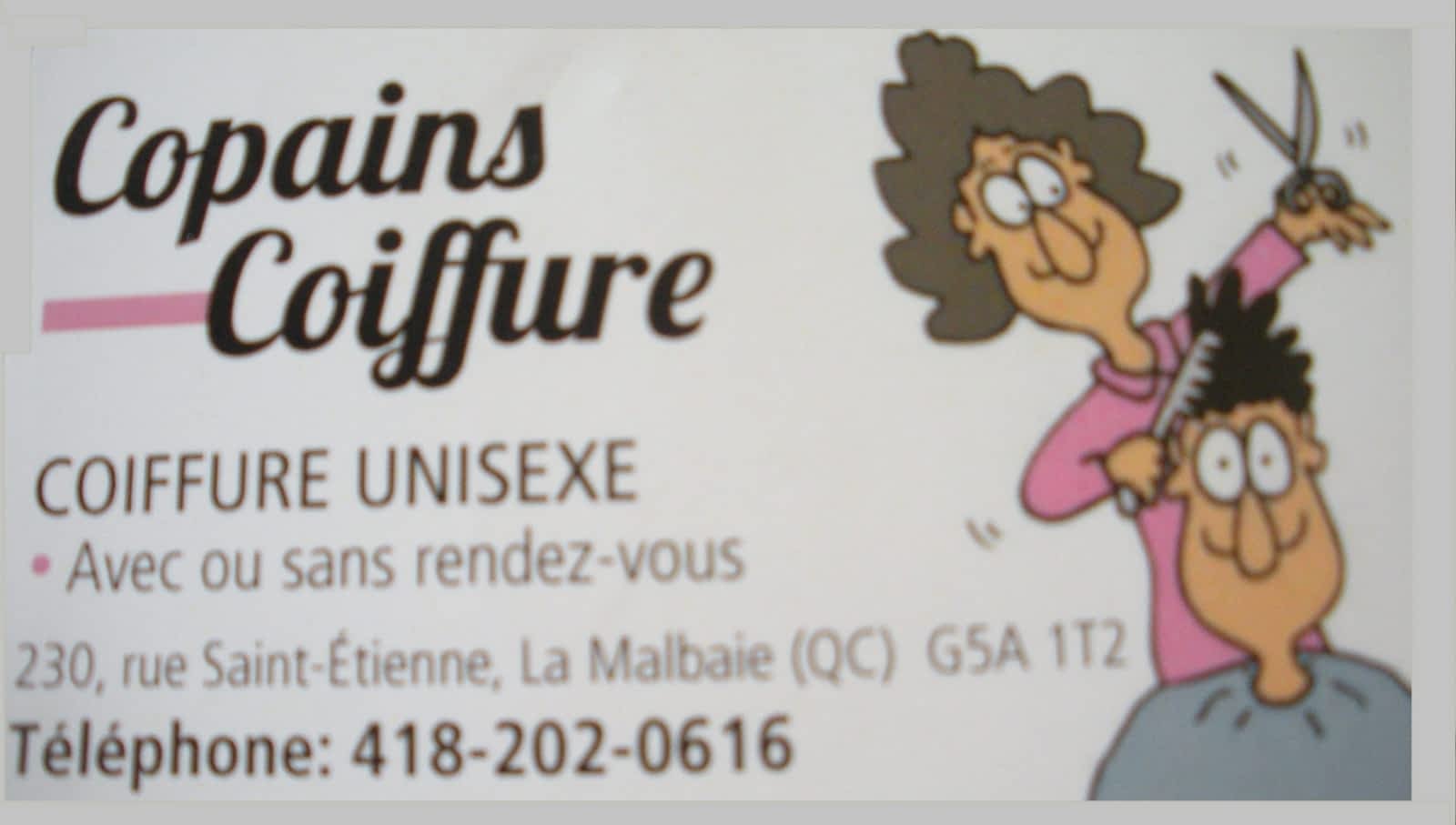 Copains Coiffure 230 Rue St Étienne, La Malbaie Quebec G5A 1T2