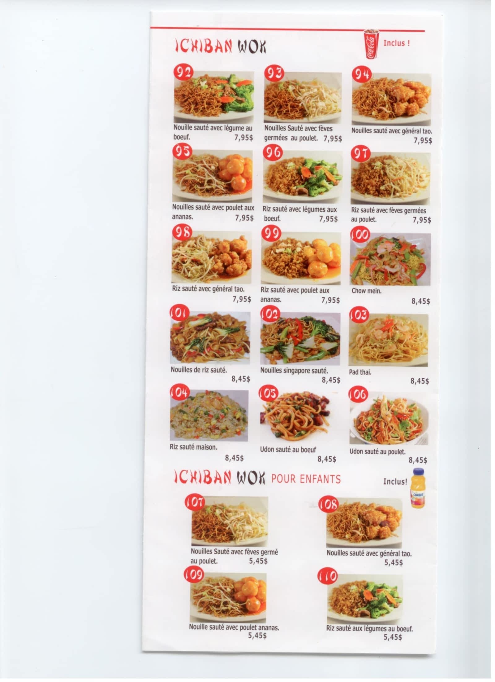 Restaurant Asiatika Menu