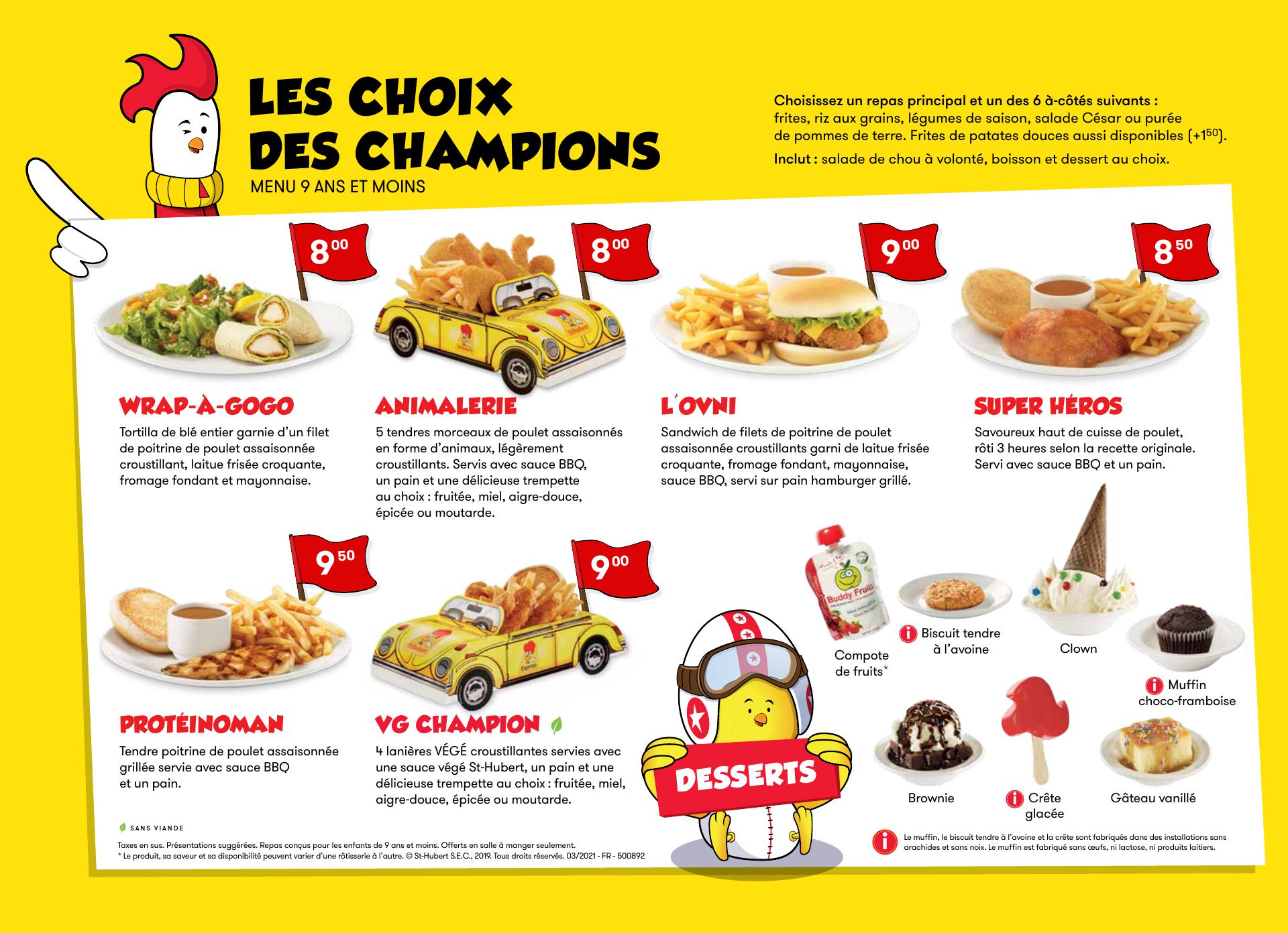 St-Hubert Express Menu