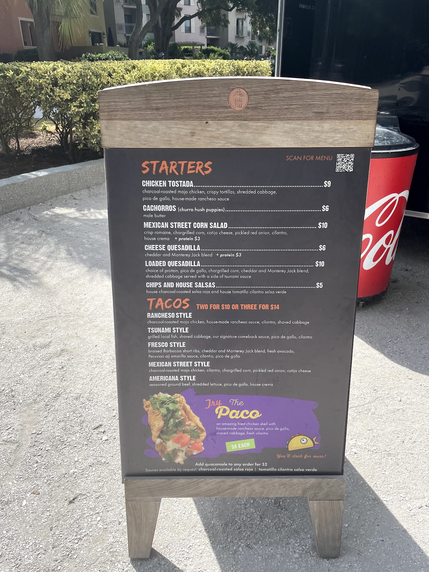 LowCo Taco Menu