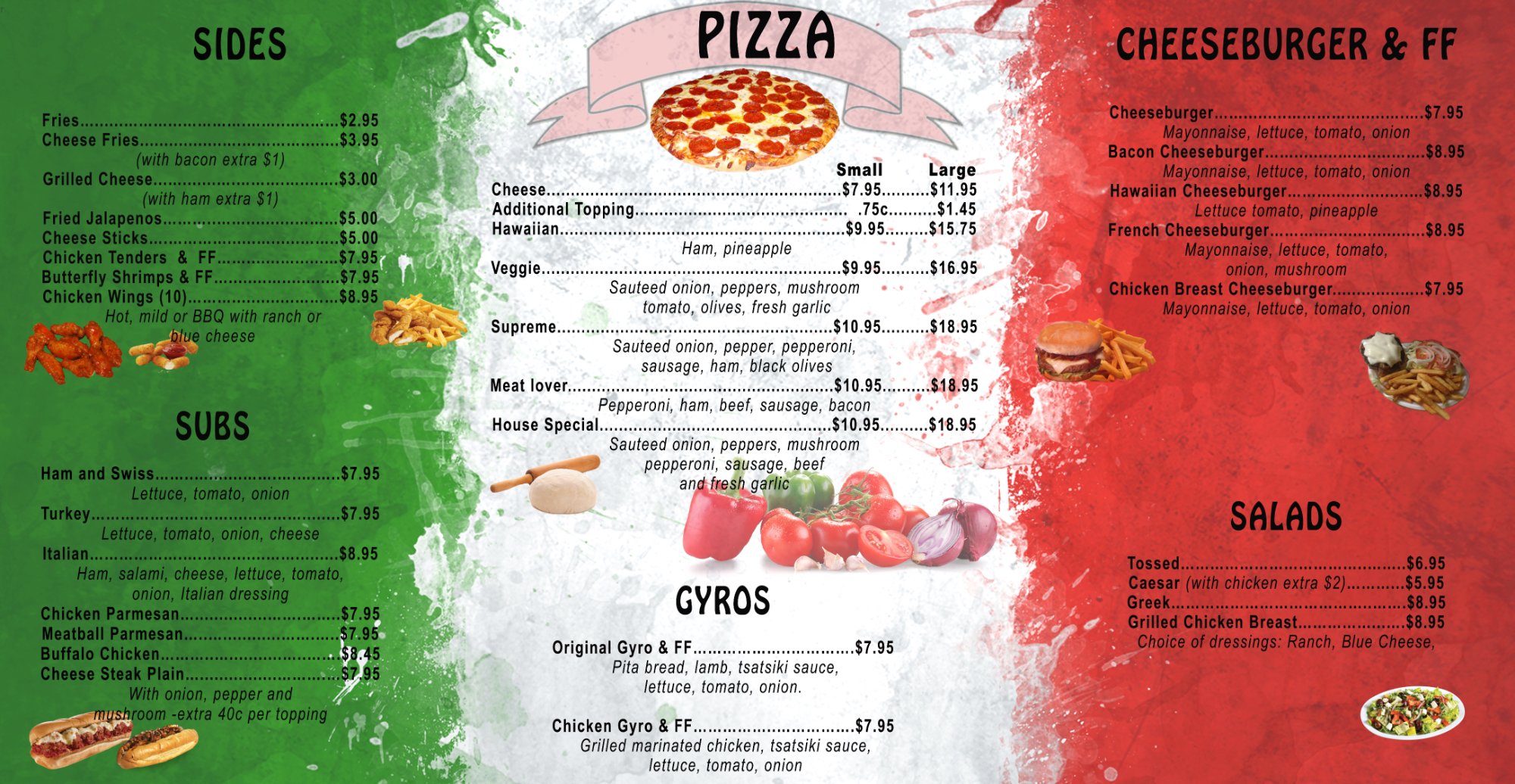 Munchies Pizzeria Menu