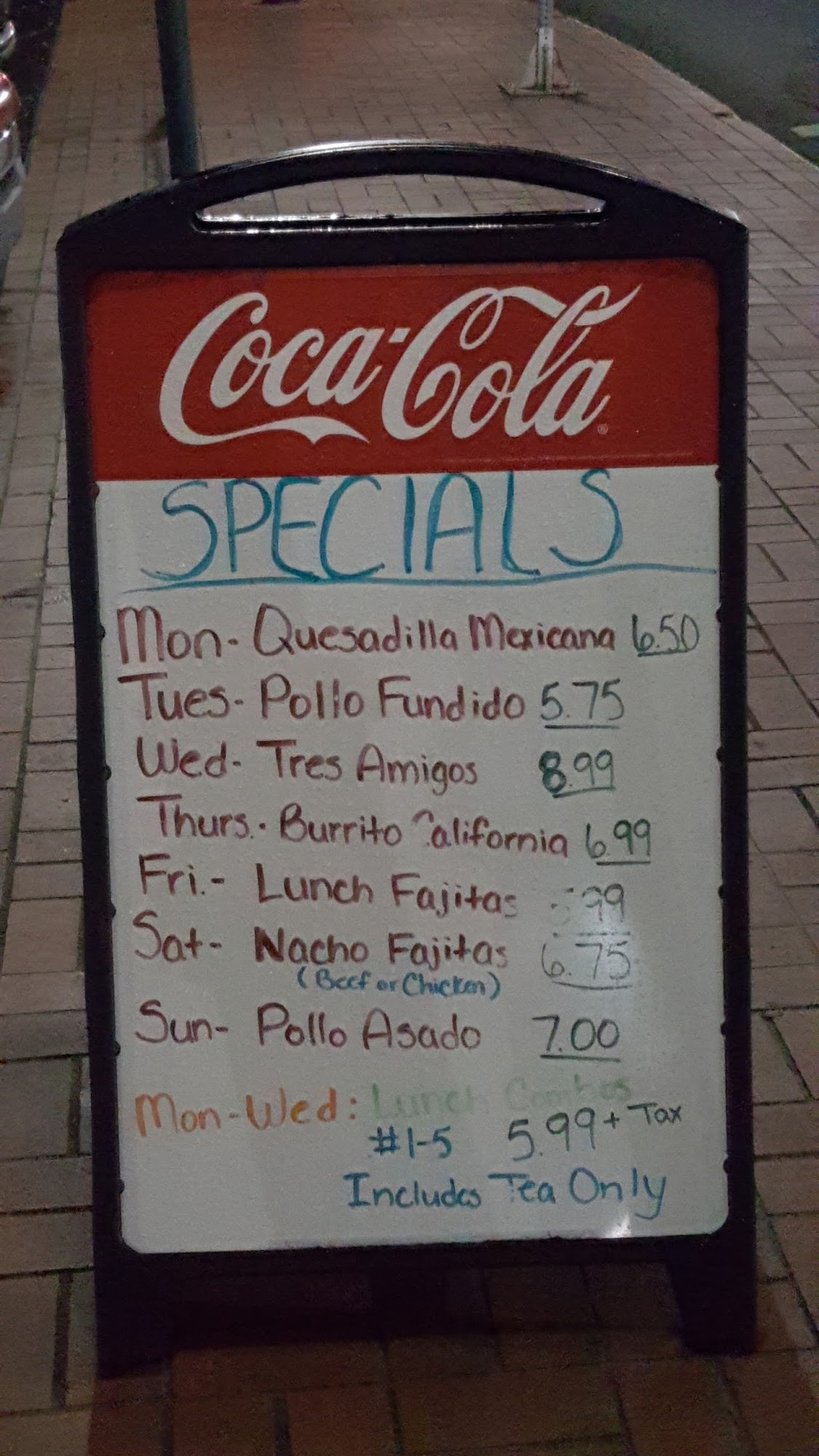 Don Chuy's Mexican Restaurant Menu