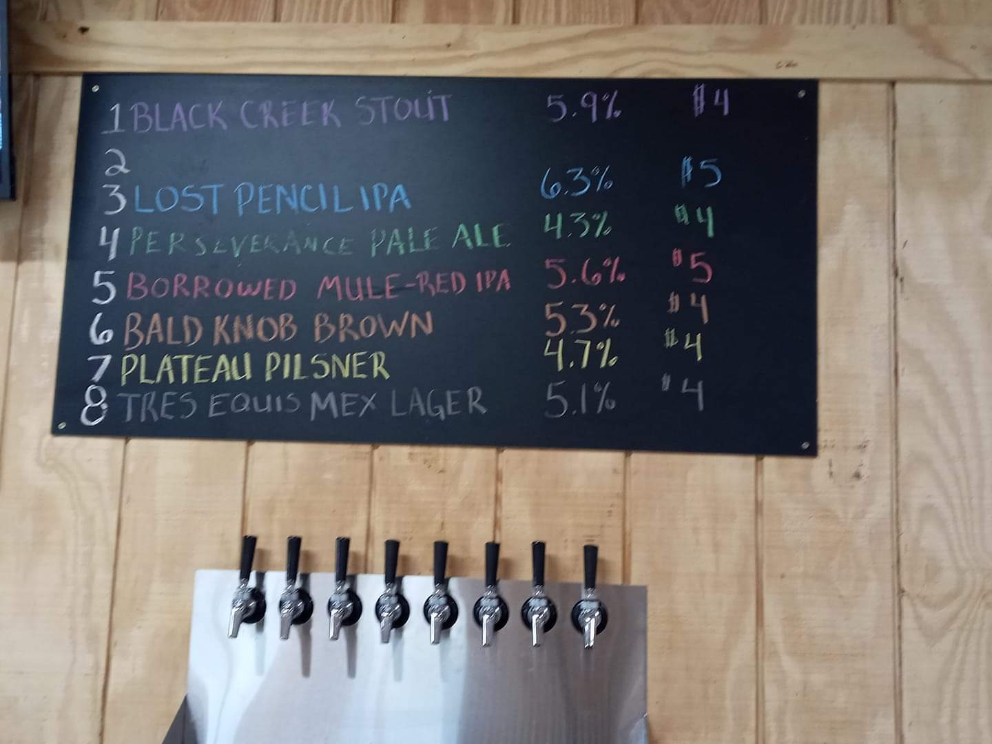 The Beer Barn Menu