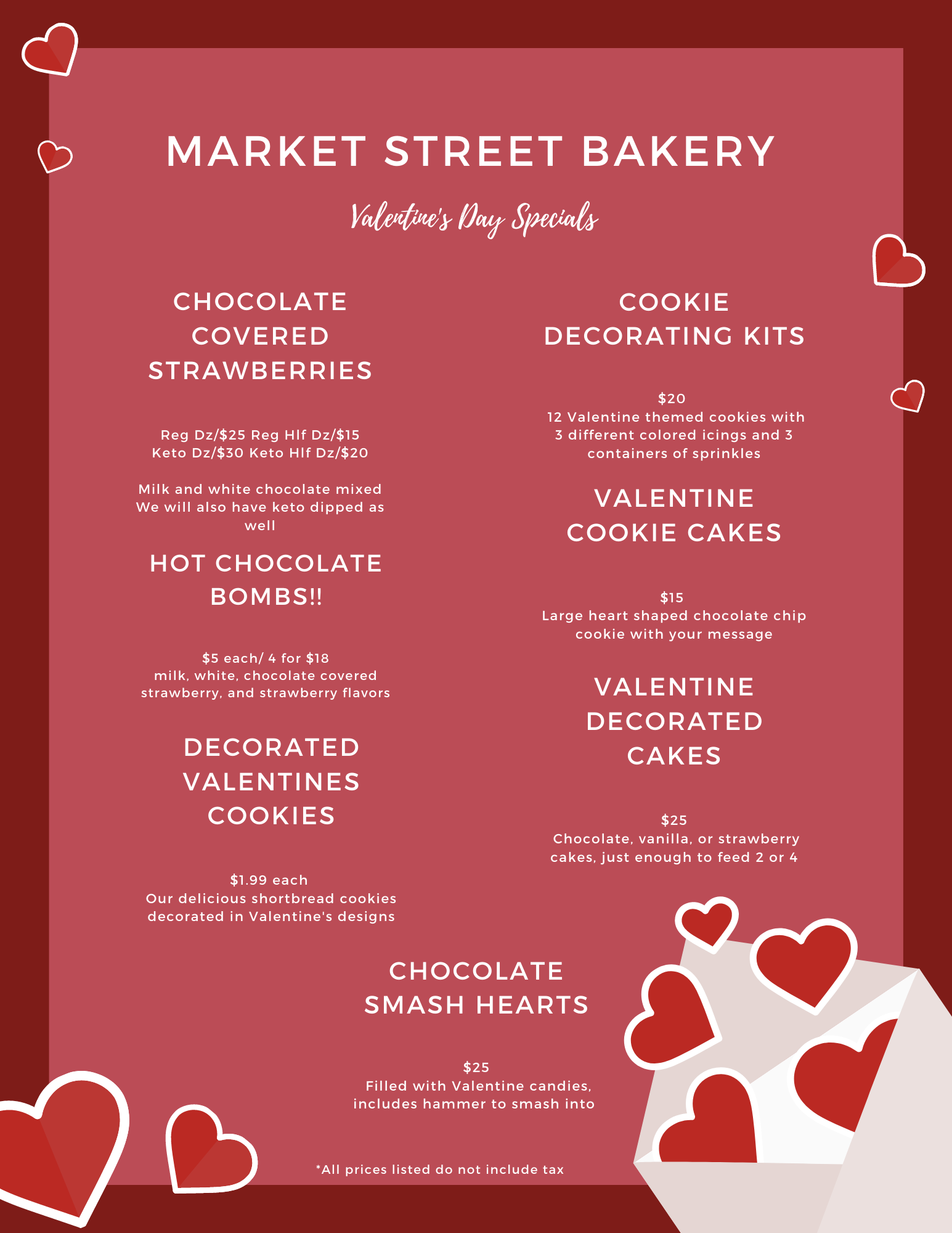Market Street Bakery Menu