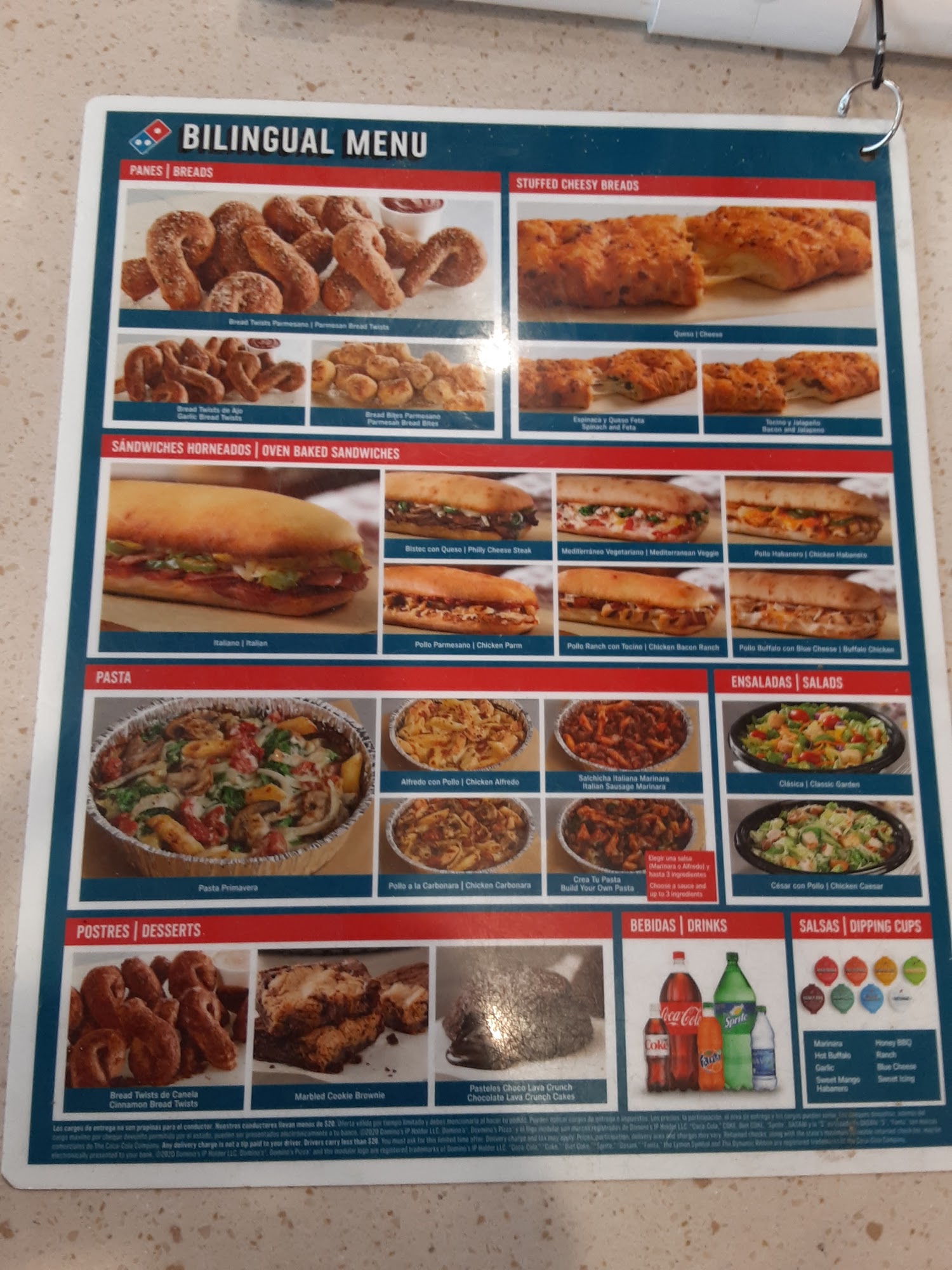 Domino's Pizza Menu