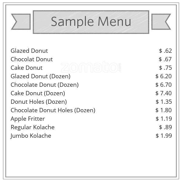 Southern Maid Donuts Menu