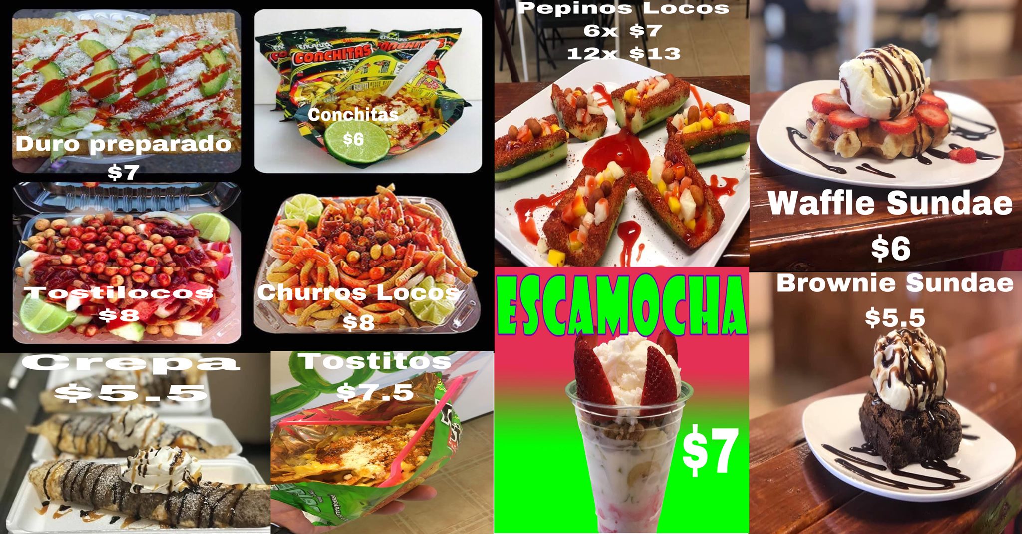 El Pepino Loco Menu