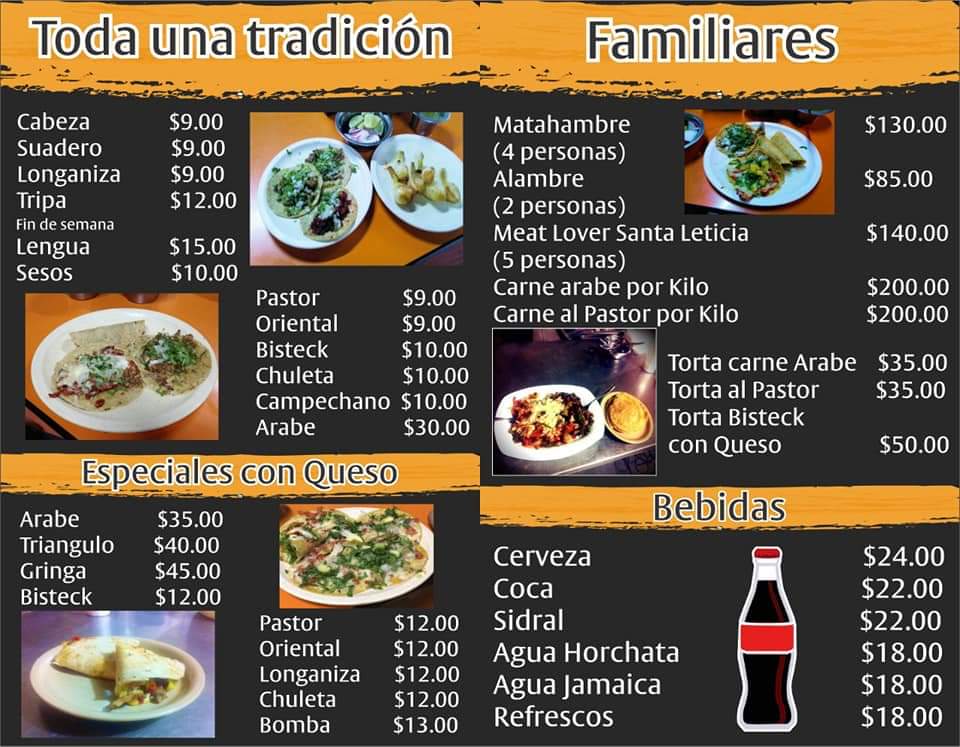 Taqueria Leticia Menu