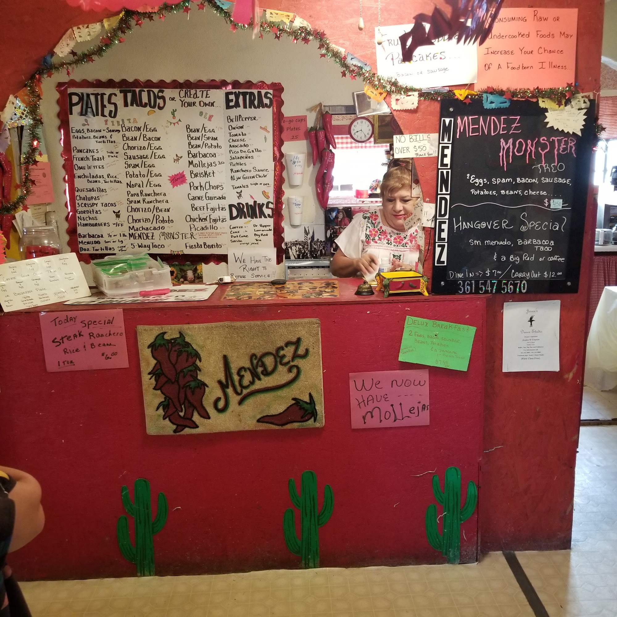 Mendez Mexican Restaurant Menu