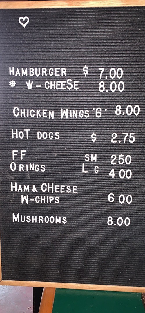 Bait & Brew Bar Menu