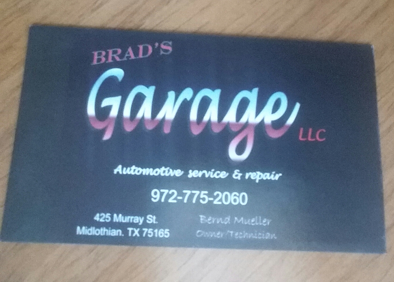 Brad's Garage LLC