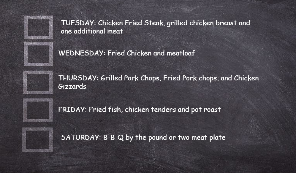 Ricky's Catering Menu