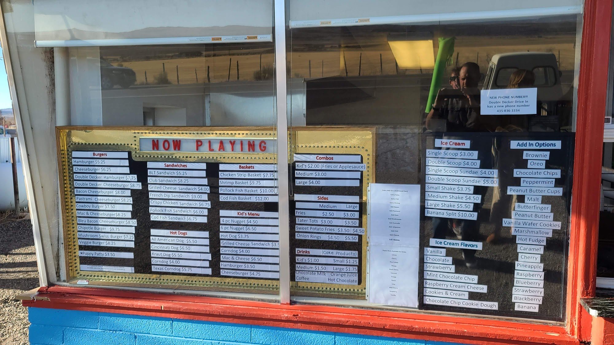 Double Decker Drive In Menu