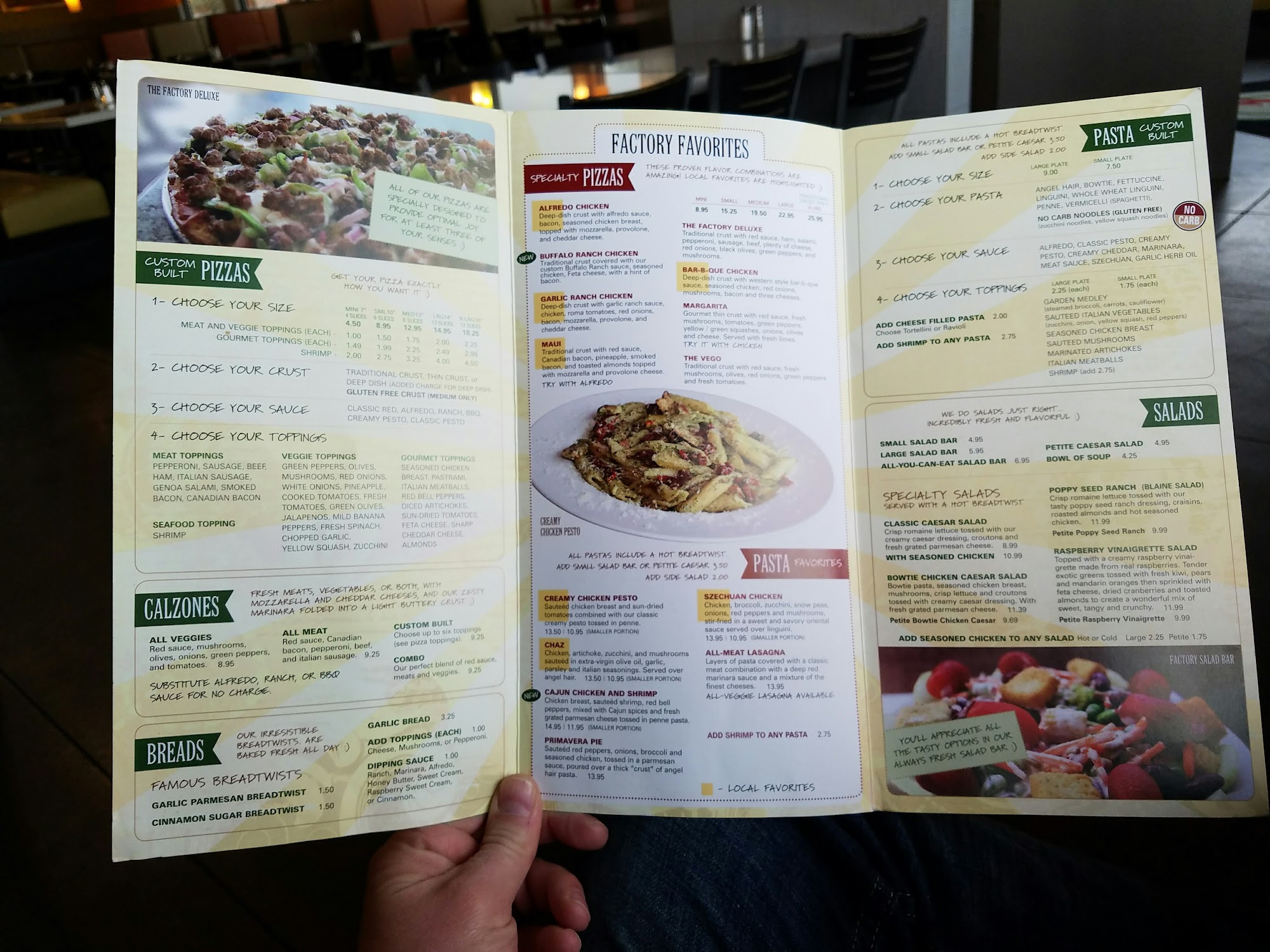 The Pizza Factory Menu