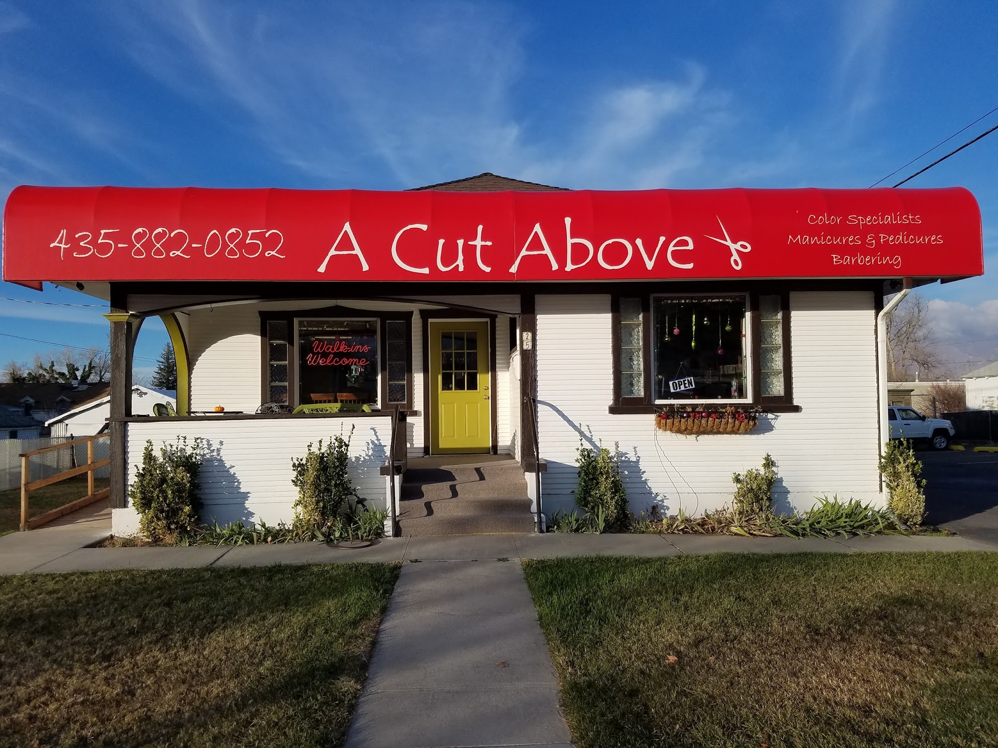 A Cut Above barber shop and a full service beauty salon