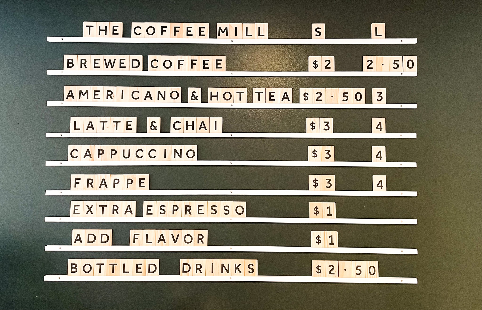 The Coffee Mill Menu