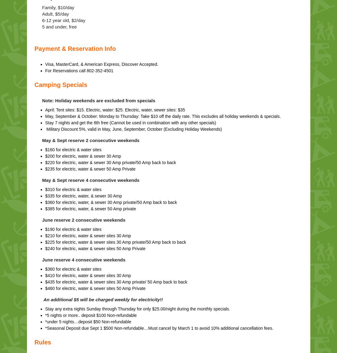 Kampersville Deli Menu