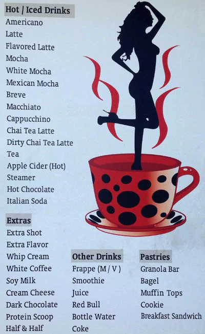 LadyBug Espresso Menu