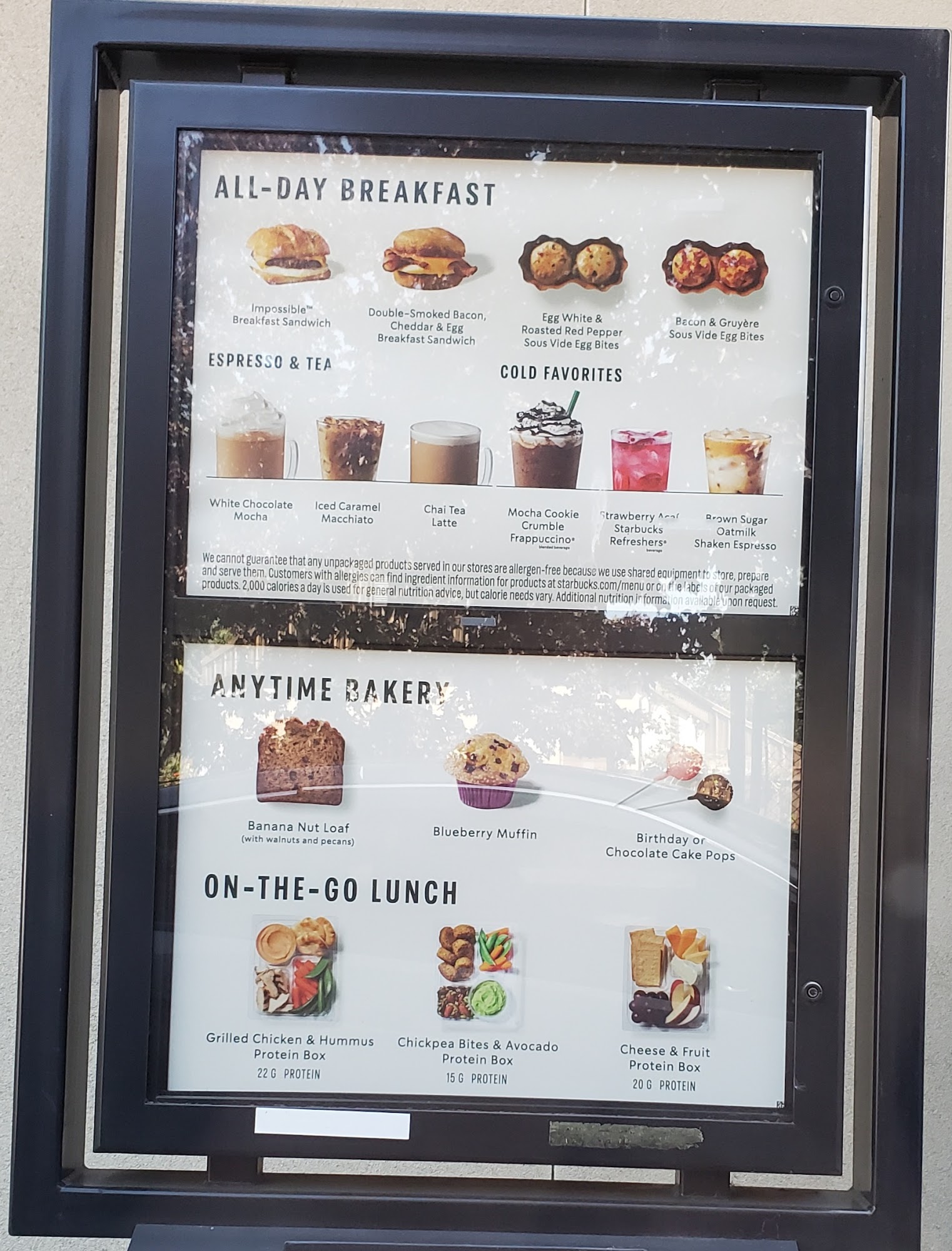 Starbucks Menu