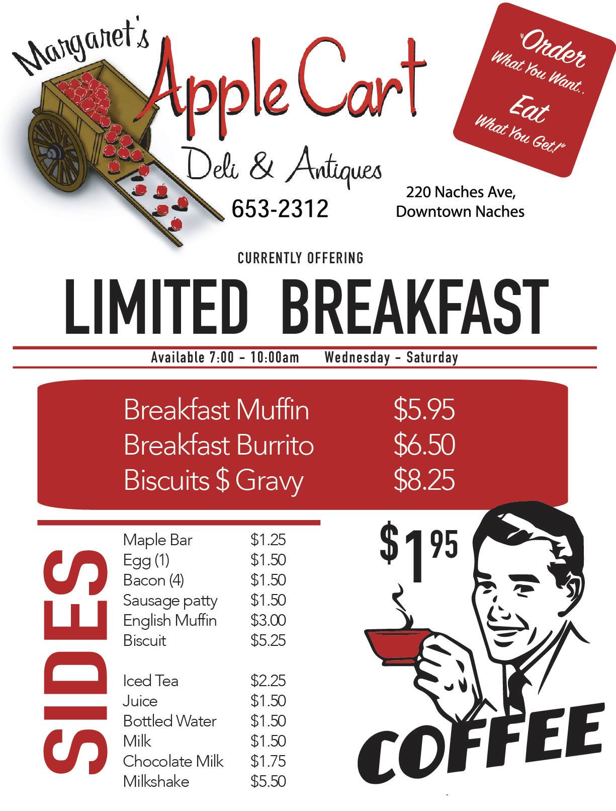 Applecart Deli Menu