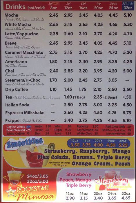 Cafe Elite Menu
