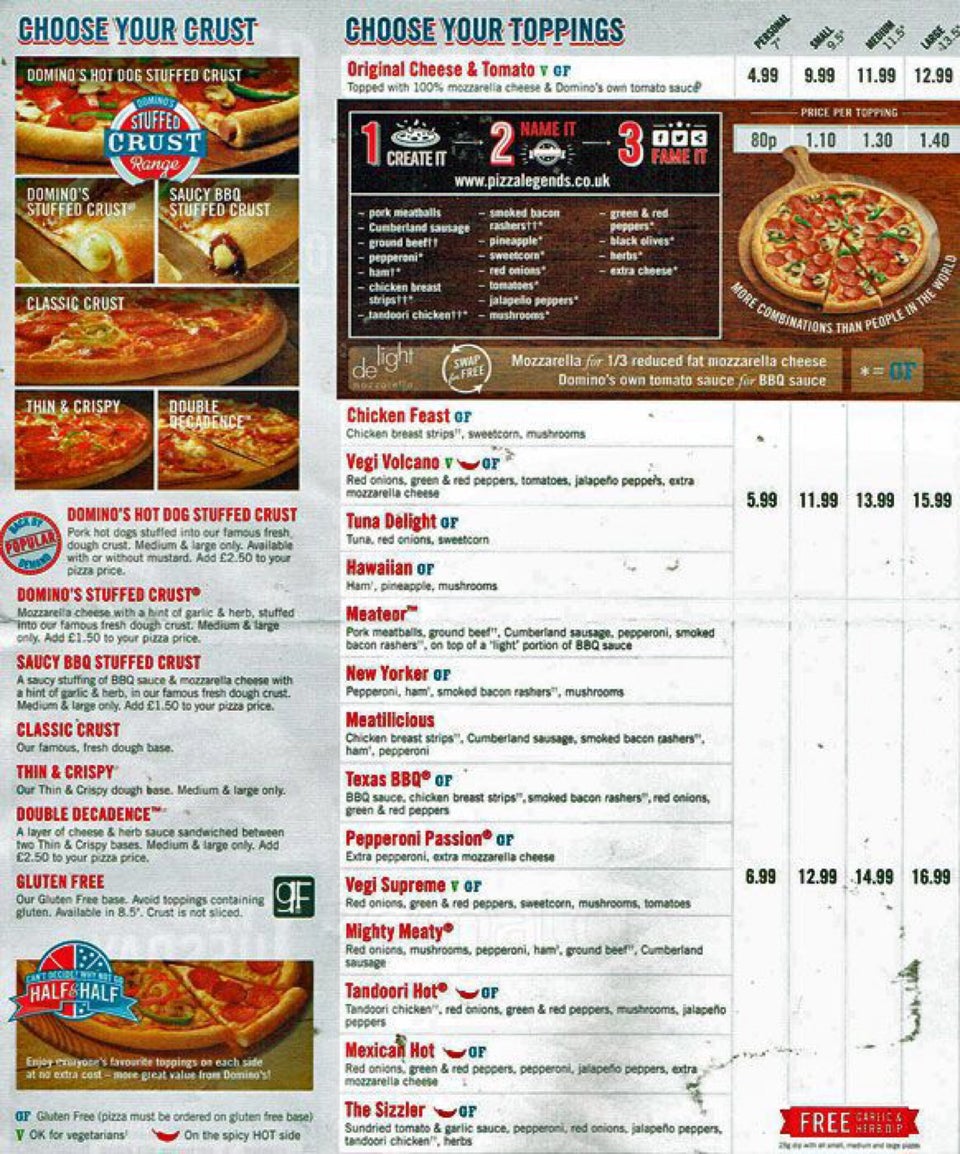 Domino's Pizza - Ebbw Vale Menu